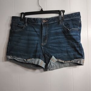a.n.a Dark Blue Jean Shorts